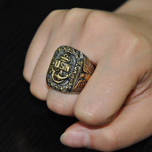 Ring ~ US Navy ~ USN ~ Eagle ~ Stainless Steel ~ For Him